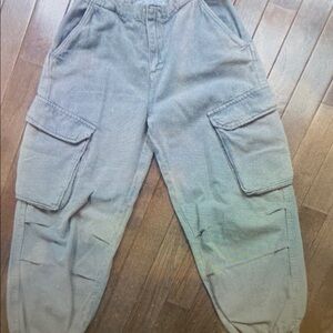 Kids Gray Cargo Jeans